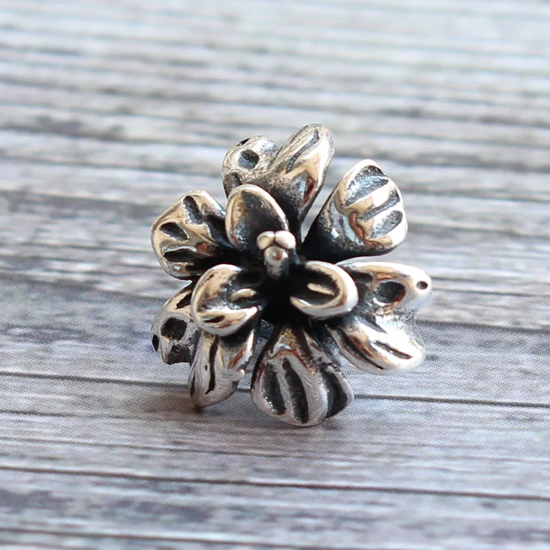 

Flower Charm Beads Fits Troll Authentic Brand Bracelet Silver 925 Charms Original Sterling Silver Jewelry For Women Gifts