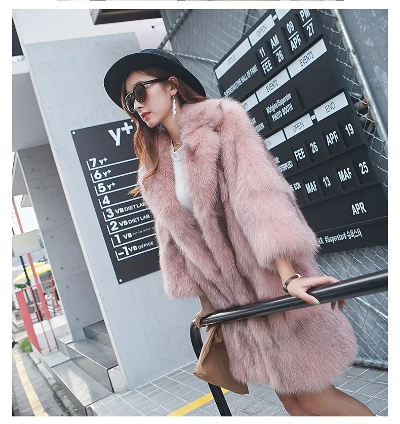 

Hot Sale Korean Fashion Tide Female Warm Natural Fox Fur Coat Beautiful Look Gorgeous Outerwear Comfortable Winter Clothes Women