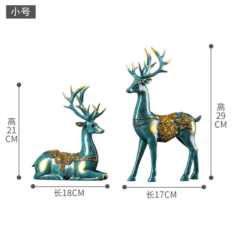 Европейский Креативный олень украшение для дома Гостиная ТВ кабинет точка офис винный шкаф модель комнаты Arran - Цвет: 1