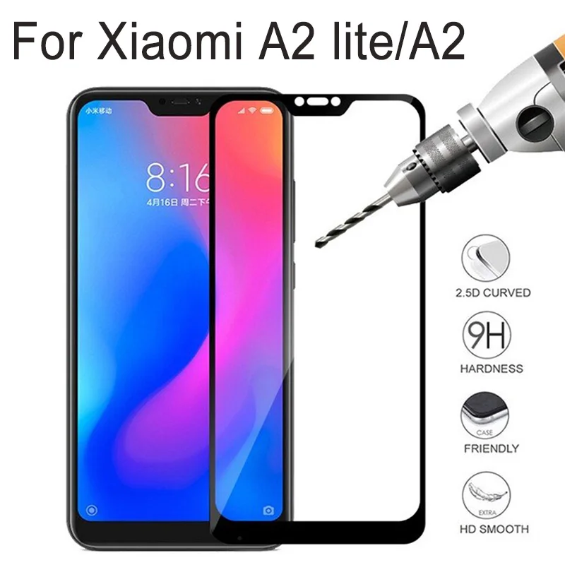 Закаленное стекло для xiaomi mi a2 lite с полным покрытием ksiomi xiomi Mi A2 Lite light mia mi2 mia2 A2Lite 6pro