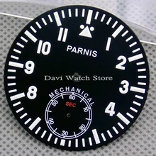 38,9 мм Parnis световой черный циферблат Калибр ETA 6498 Чайка st36 комплект часов часы циферблат