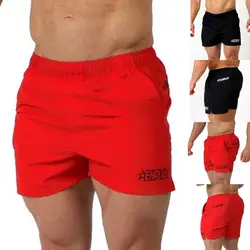 ZOGAA/летние мужские повседневные шорты для мальчиков, однотонные свободные спортивные шорты для фитнеса, пять шорт, мужские шорты для