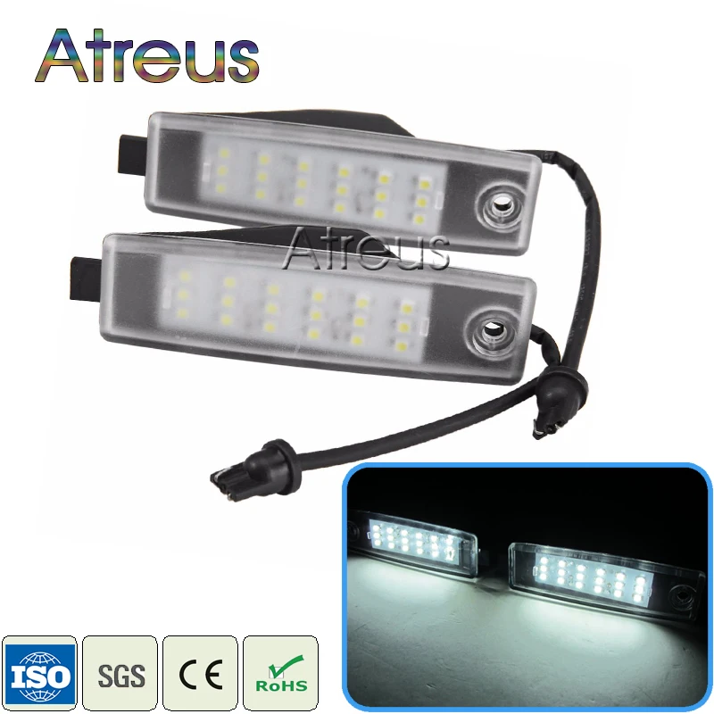 2X Автомобильный светодиодный Подсветка регистрационного номера 12V SMD3528 номерной