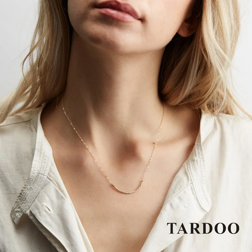 Tardoo Gold Arc-shaped Pendant Necklace 925 Silver Simple Classic Silver Pendant Necklace Women Fine Jewelry Geometry Necklace Tardoo Gold Arc-shaped Pendant Necklace 925 Silver Simple Classic Silver Pendant Necklace Women Fine Jewelry Geometry Necklace