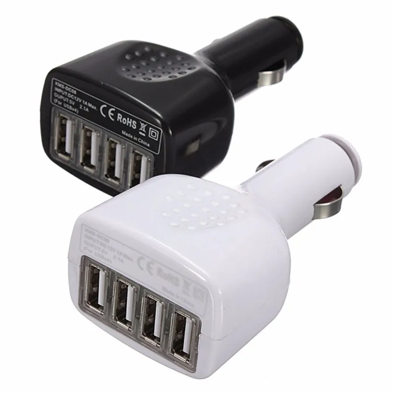 4 Port Usb Car Charger for Iphone 6 6s plus 5s Samsung Mp3 Mp4