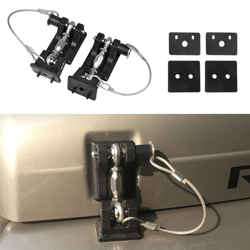 ใหม่ 2Pcs Hood Latches Pins และ Anti Theft คุณภาพสูงแข็งแรงทนทานจับชุดล็อคสำหรับ JEEP wrangler