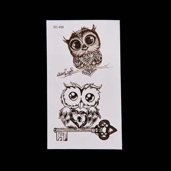 

2019 NEW Cute Owl Pattern Temporary Tattoo Sticker Waterproof Decals Fake tatoo Art Taty Women's Tattoo Sticker