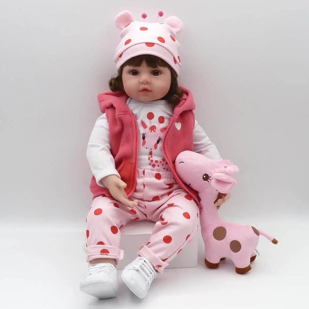 

Kids Soft Silicone Realistic With Clothes Collectibles, Gift, Playmate 2-4Years Girls Pink Reborn Baby Doll
