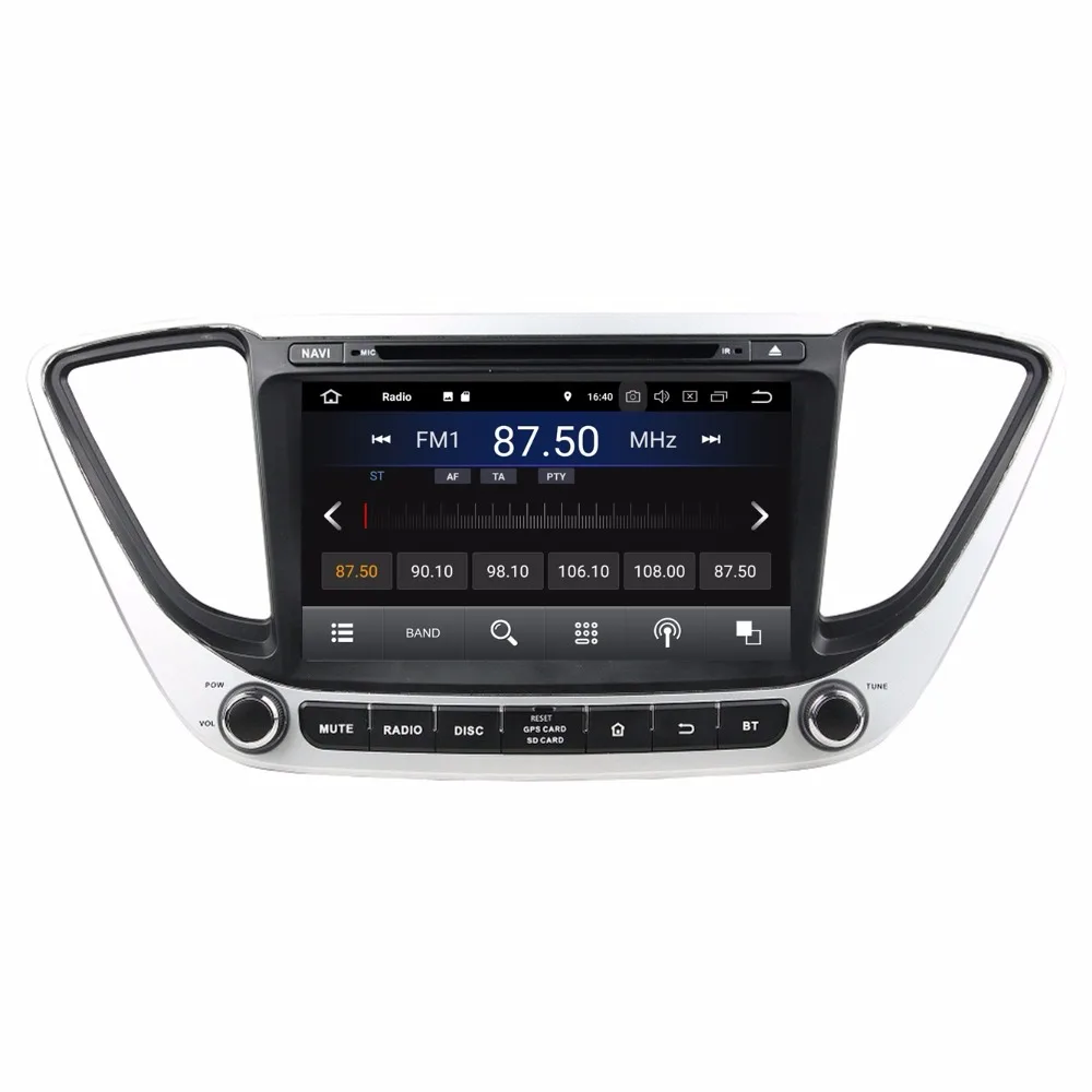 Discount 2GB RAM Quad core 8" Android 8.1 Car Audio DVD Player for Hyundai Verna Solaris 2017 2018 GPS Radio Bluetooth WIFI 16GB ROM 2