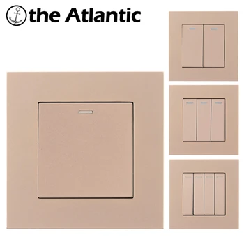 

Wall Switch 1 2 3 4 Gang Button LED Lamp Light Switch On / Off PC Plastic Panel Wall Switch Button Interruptor