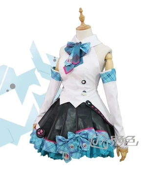 

New 2017 VOCALOID Hatsune Miku Magical Mirai Dress Miku Cosplay Costume Outfit Halloween Costumes for Women Custom Any Size