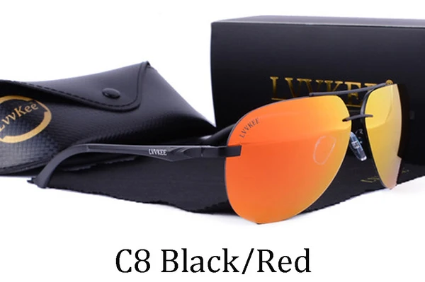 Горячие lvvkee поляризационные солнцезащитные очки для мужчин/женщин Алюминий Магний зеркало солнцезащитные очки UV400 Анти-Vertigo Oculos de sol