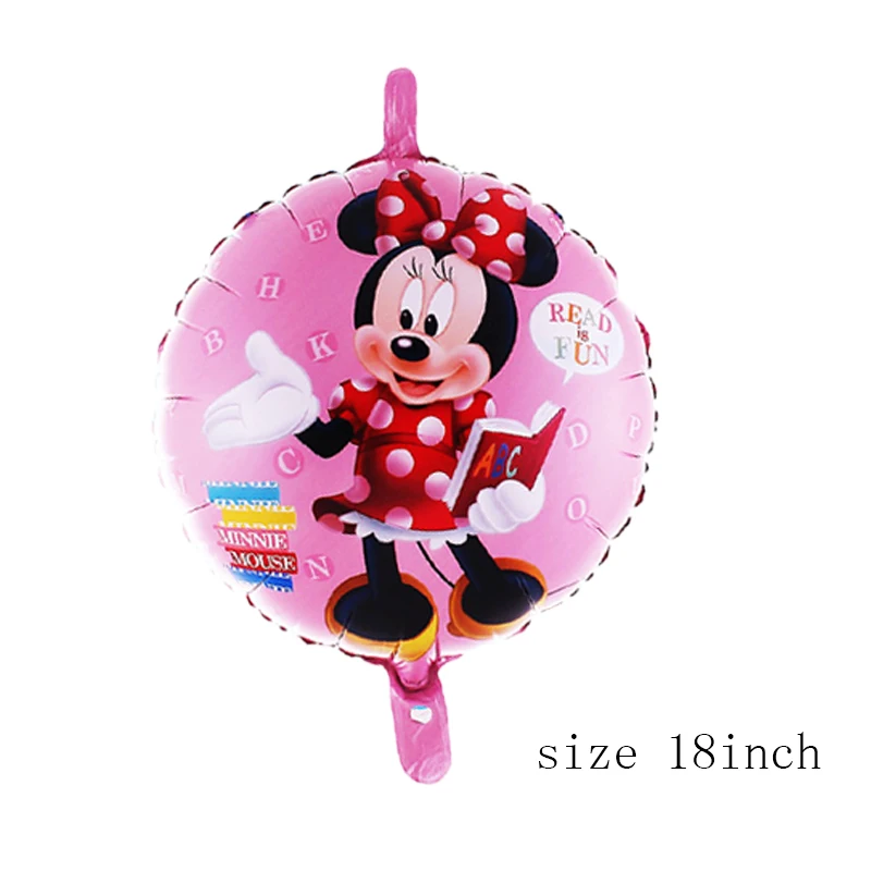112cm Giant Mickey Minnie Mouse Balloon Cartoon Foil Birthday Party Balloon children Birthday Party Decorations kids Gift - Цвет: 1pc mini