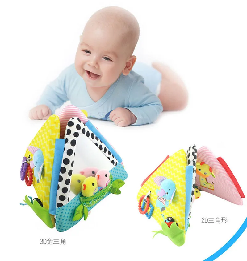 Игрушки для маленьких детей новорожденных детские плюшевые игрушки-погремушки 3D ткань книги Погремушки Мягкие красочные раннего