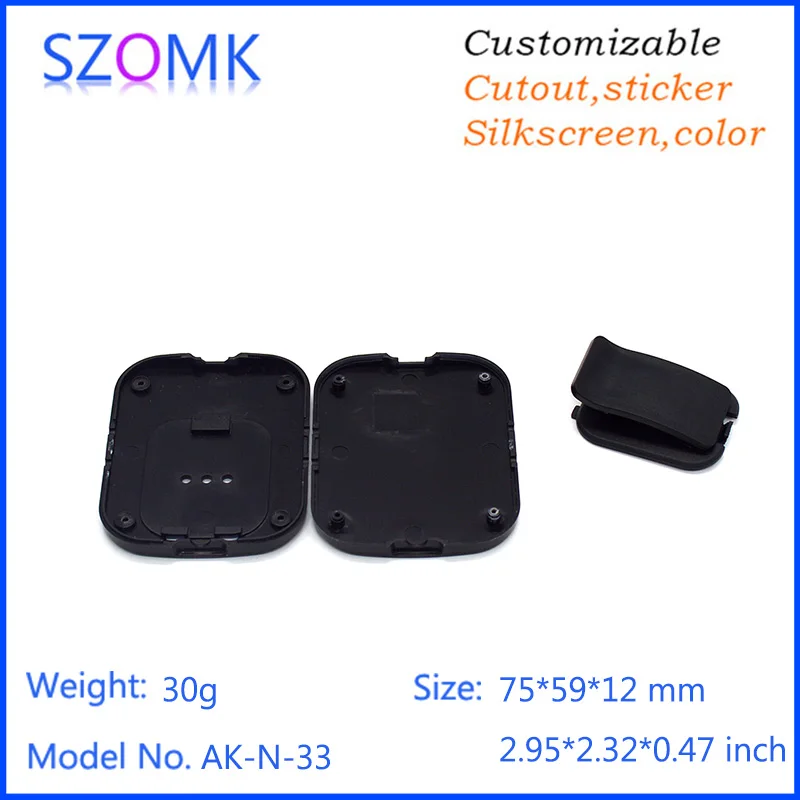 

(10pcs) plastic switch box electronics plastic sensor shell enclosure small portable radio plastic enclosure handheld 75*57*12mm