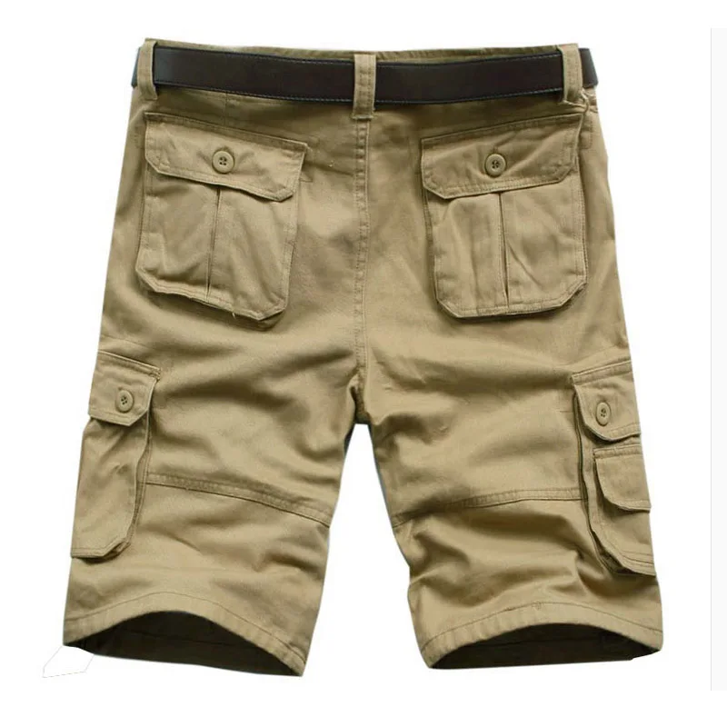 Wholesale 2016 Summer Outdoors Workout Bermuda Cargo Shorts Men Straight 100%Cotton Baggy Multi Pocket Military Tactical Shorts