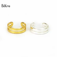 BoYuTe, 5 шт., металлические латунные Регулируемые кольца на палец в середине, серебряные, золотые, для женщин, ювелирные изделия для тела