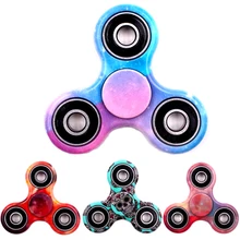 Hot Tri-Spinner Fidget Toy Plastic Stress Wheel EDC Anti Stress Hand Spinner For Autism and antistress Multicolor 11 Style