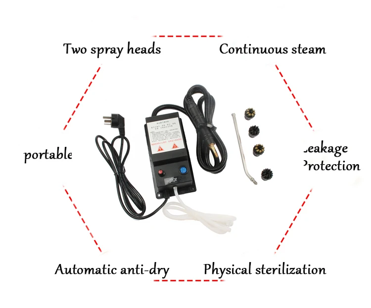 JIQI Мобильная моющая машина высокого давления с высокой температурой, многофункциональный пароочиститель, насосный стерилизационный дезинфектор 2000 Вт