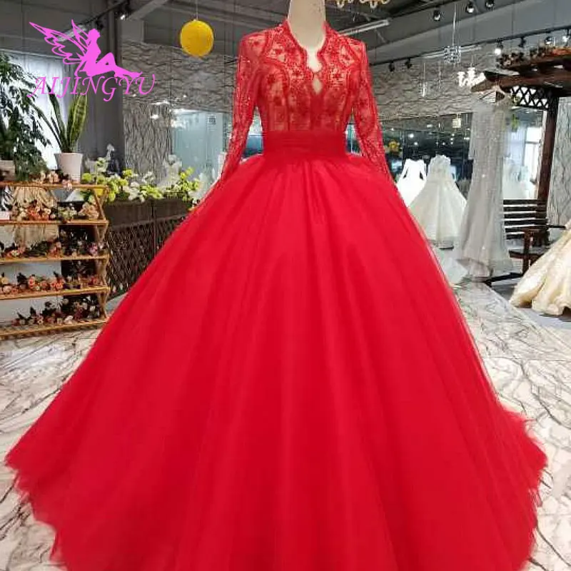 

AIJINGYU Train Wedding Dress Real Gowns Sample Petite Unique Brazil Vintage Country The Gown Vintage Style Wedding Dresses