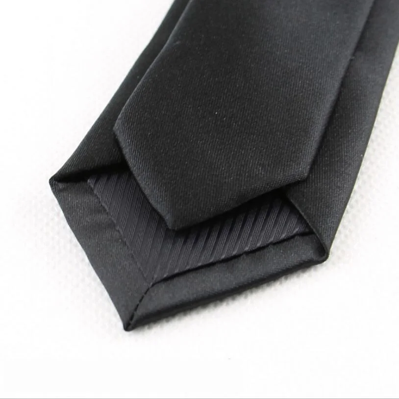 Ricnais Заводская Распродажа 5 см черные мужские обтягивающие галстуки полиэстер шелк плед полосатый точки жаккарда узкий галстук шеи галстук Вечерние