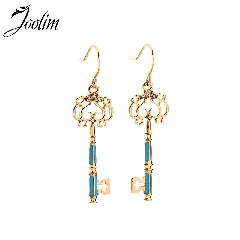 

Joolim Vintage Key Shape Enamel Drop Earring Dangle Earring Stylish Earring
