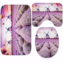CAMMITEVER комплект одежды из 3 предметов Memory Foam Печать бабочка цветок ковер мягкие Нескользящие абсорбент коврик для Ванная комната туалет ванна душ