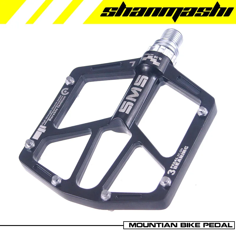 

MTB Bicycle 3 Bearings Pedals Big Ultralight Aluminum Wide Non-slip Pedals Ultra-thin with Nails Mountain Bicycle Parts