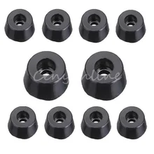 4pcs Rubber Pad Foot Stepping Machine Cabinet Furniture Chairs Stepping Round Black Rubber Antiskid Cabinet Foot Instrume
