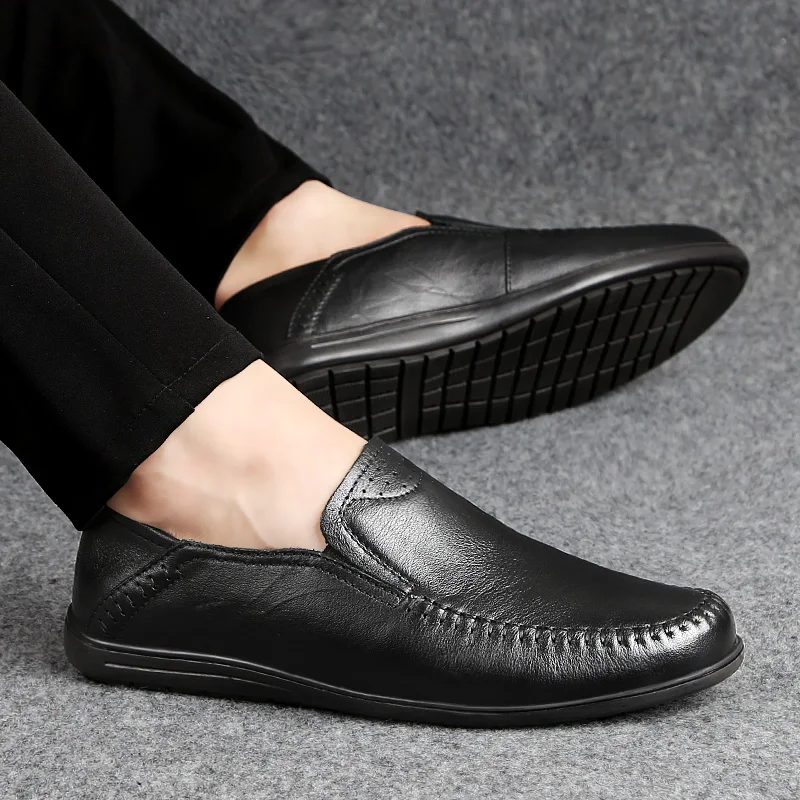 

Shoes Men Moccasins Casual Loafers Men Shoes outdoor Slip On Flats Vintage flats Genuine Leather Shoes for men size 38-46 n6