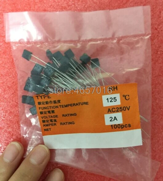 

50pcs New RH 125 Degree Thermal Fuse 2A 250V