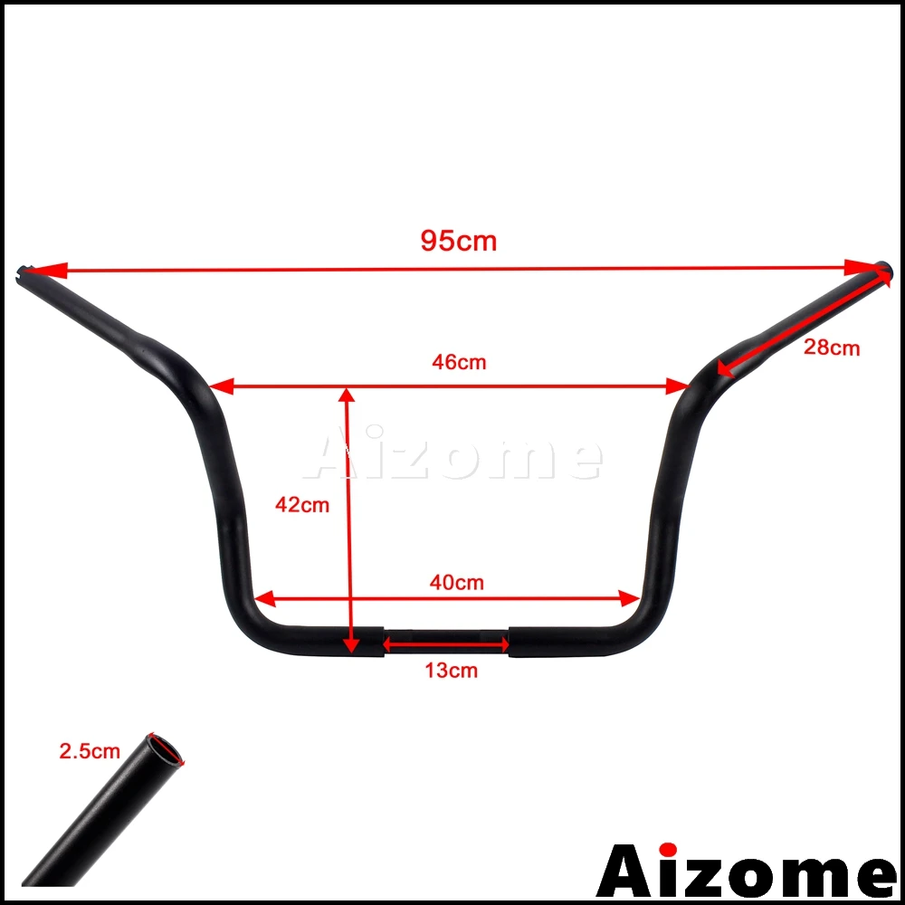 Мотоцикл 1" Rise Bar Gorilla Ape вешалка руль 1-1/4" Ручка Бар жир бар для Harley Кафе Racer Chopper Bobber на заказ