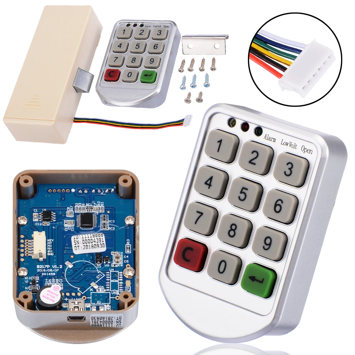 Electronic Digital Password Lock Digital Key Pad Numbers Door Lock Combination Lock for Cabinet Code Password Lock