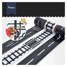 Railway Road Highway Tape Creative Traffic Road Track Scene Adhesive Masking Paper Tape Sticker Road for Kids Toy Car Play 48mmx5m railway road washi tape wide creative traffic road adhesive masking tape road for kids toy car play