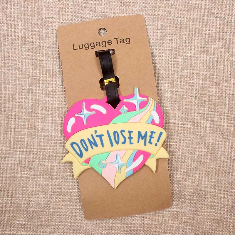 New Cartoon Cute Skull Travel Accessories Luggage Tags Suitcase Cartoon Style Cute Cat Fashion Silicon Portable Travel Label