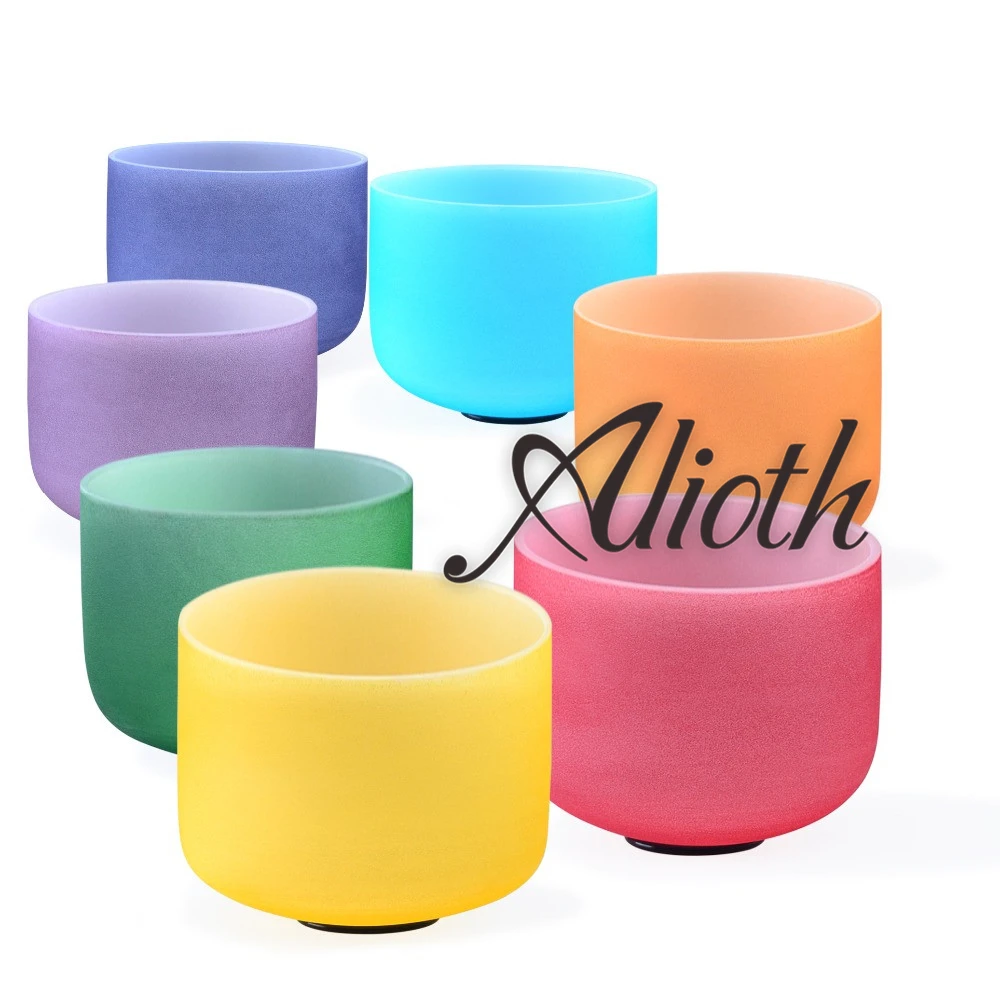 

9 Inch Outside·Colored Crystal Singing Bowl in various Note for Chakra Balancing/Yoga/Meditation/Sound Therapy