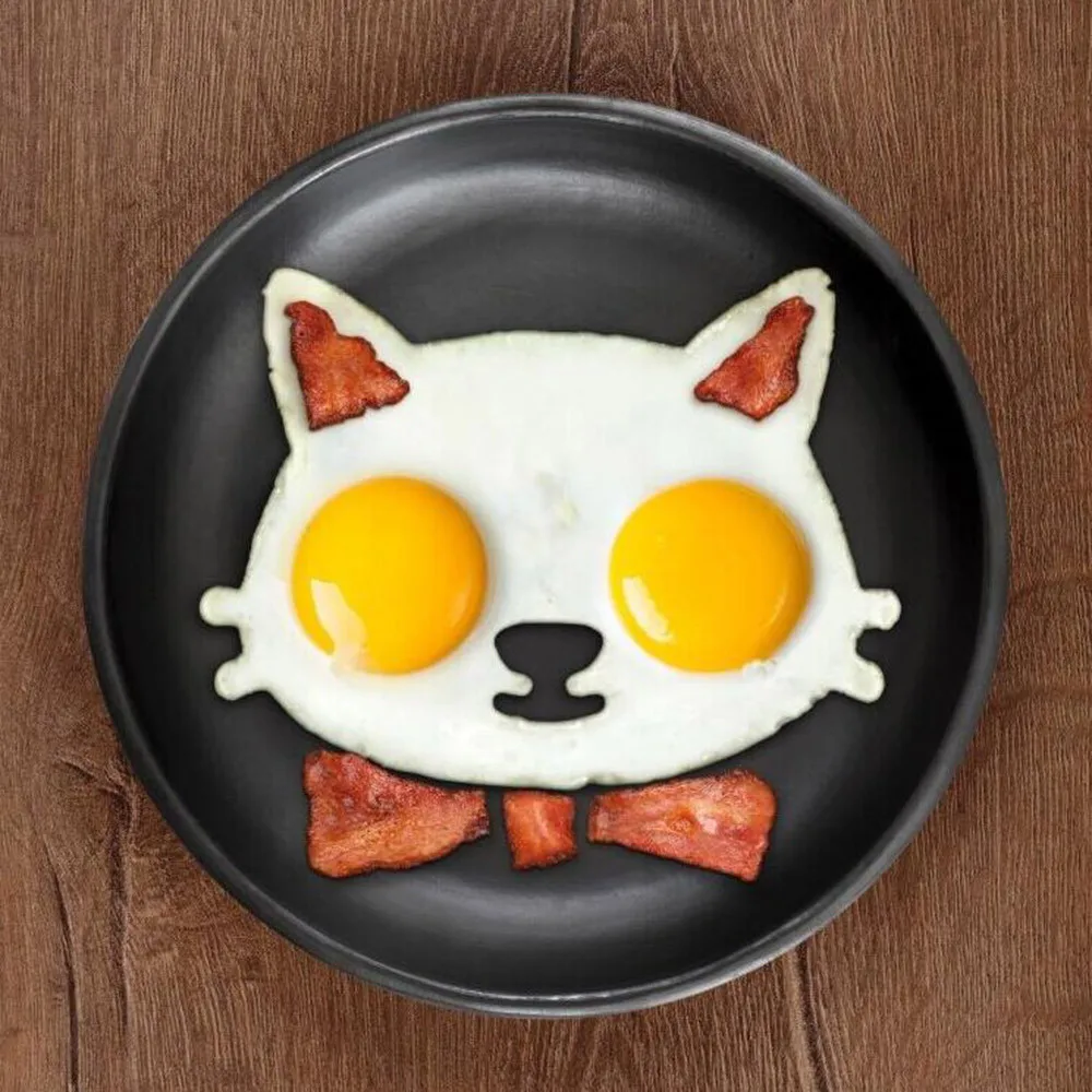 

Kitchen Silicone Cat Egg Shaper Cat Fried Eggs Mould Cute Interesting Mould*30 hogar cocina 2018 hot sale