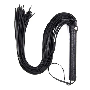 

High Quality Faux Leather Pimp Whip Racing Riding Crop Party Flogger Queen Black Horse Riding Whip