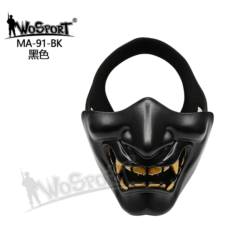 WoSporT Prajna маска для лица на Хэллоуин Косплей шоу Тактическая защита шлема - Цвет: Черный
