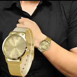 Роскошные Для женщин Дамы Золото Нержавеющая сталь сетка наручные часы reloj mujer элегантный подарок уникальный montre femme 2018