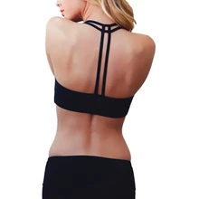 Сексуальная Спортивный Бюстгальтер Для женщин Бег Фитнес спортивный жилет Популярный Спортивный Бюстгальтер выдалбливают Йога Топ Push Up Нижнее Бельё для девочек для женщина