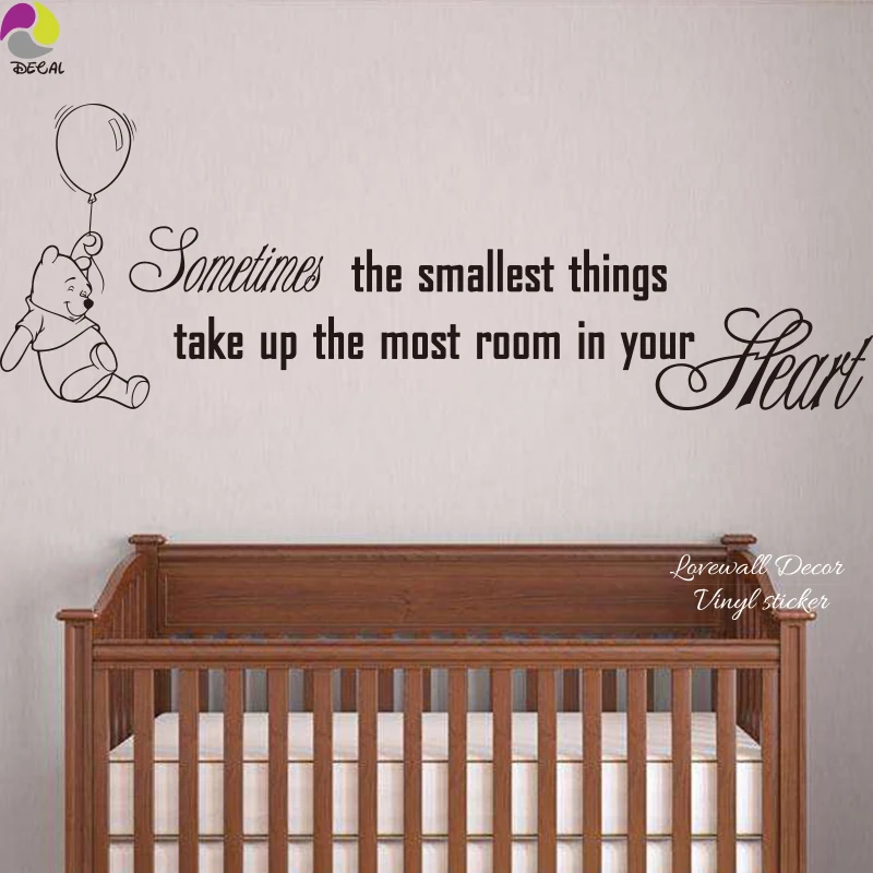 

Sometimes the smallest things take up the most room in your heart winnie the pooh Motivational Quote Wall Sticker Decal Vinyl