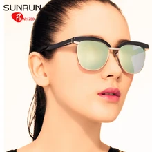 SUNRUN Mujeres TR90 Gafas de Diseño de gafas de Sol Polarizadas gafas de Sol UV400 de La Vendimia gafas de sol oculos TR6017