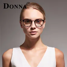 DONNA Stylish Clear Lens Glasses Samll Circle Frame Blue Light Blocking for Computer Blue Light Blocking Glasses DN08