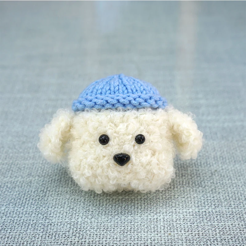 

Handmade Knitting Teddy Dog Earphones Case for Apple AirPods Case Accessories Cute Bluetooth Earphones Protective Cover Box Bag