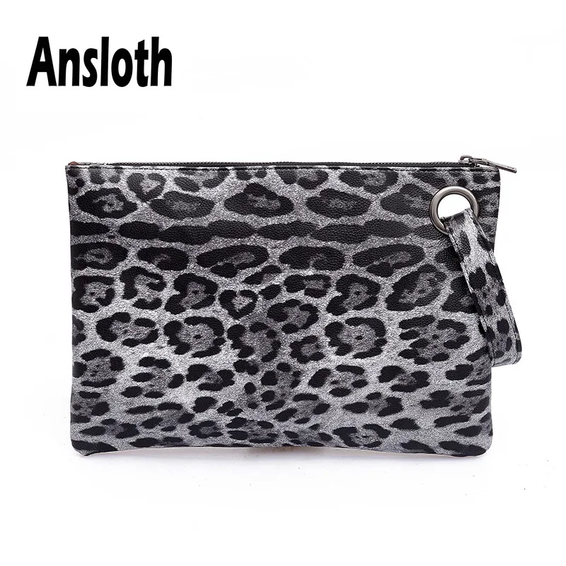 

Ansloth Leopard Pattern Clutch Bag For Women Fashion Evening Bag Ladies Large Capacity Day Clutches Female Sexy Party Bag HPS557