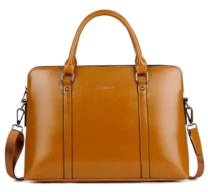 15 дюймов, Модный деловой мужской женский портфель, сумка для ноутбука, повседневная мужская сумка, сумки через плечо, деловая Мужская сумка t - Цвет: Оранжевый