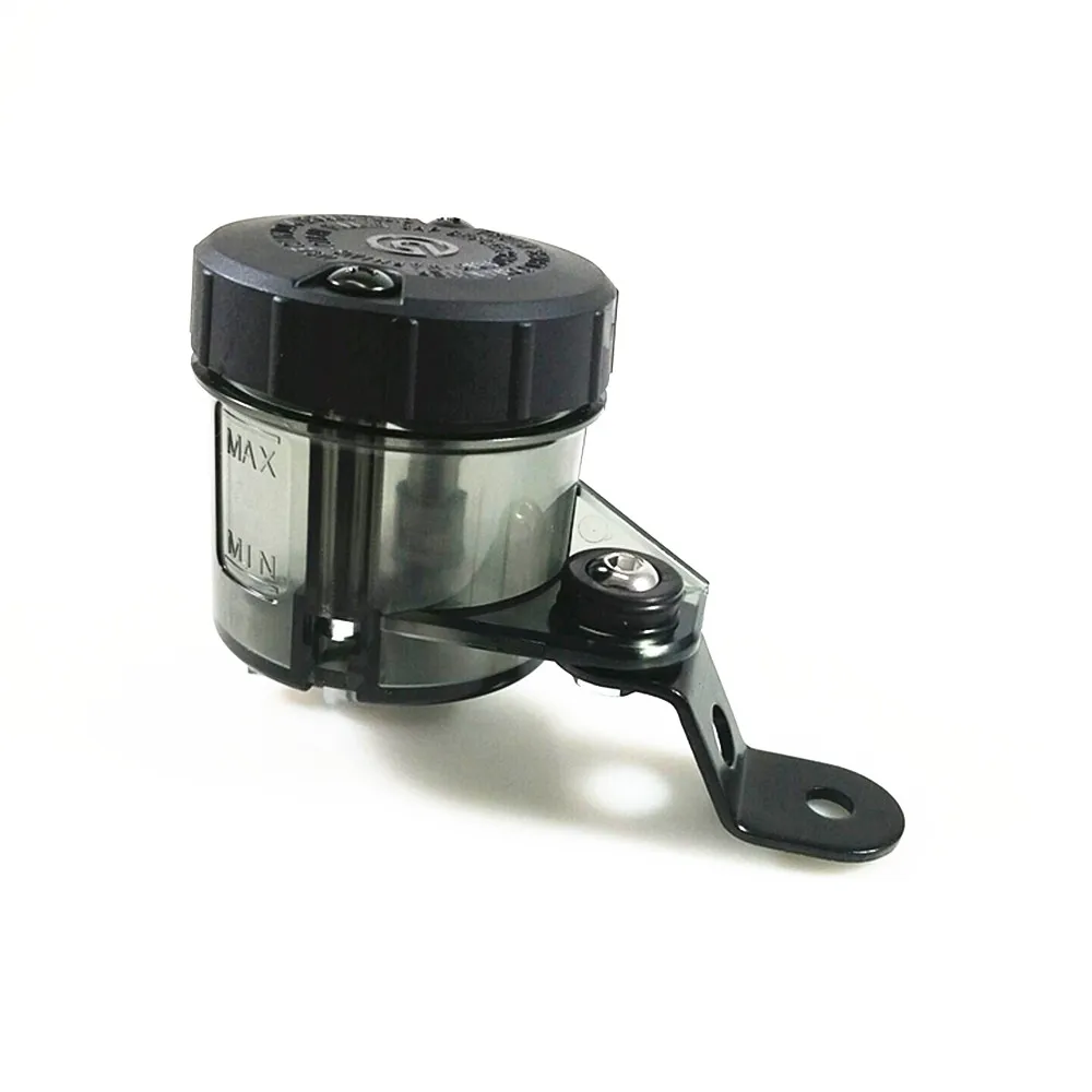 cheap Custom Brake Clutch Tank Motorcycle Fluid Reservoir Oil Cup + Bracket Universal Dual Sport bike Cruiser Bobber Chopper