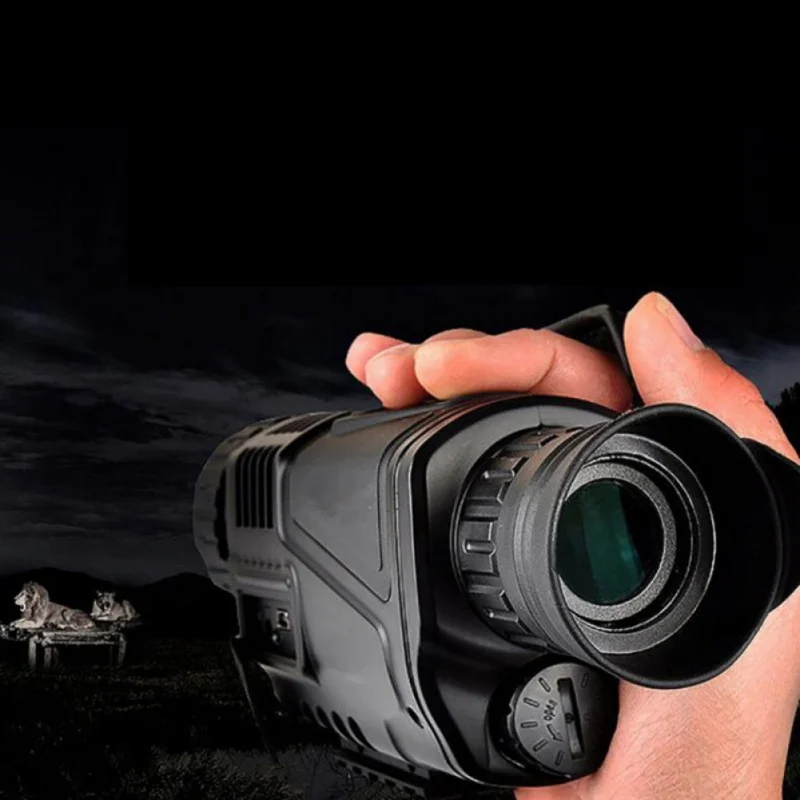 Монокулярный Инфракрасный ночного видения Инфракрасный цифровой прицел охотничий телескоп большой диапазон со встроенной камерой с картой памяти 8G