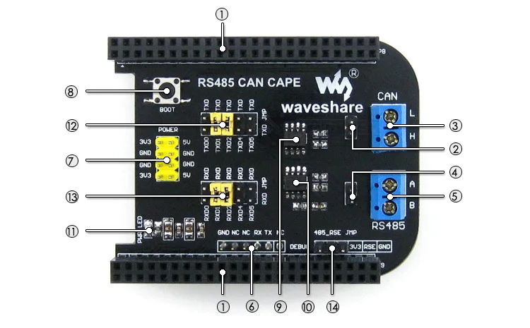 Beaglebone RS485 CAN накидка черная Плата расширения с интерфейсами для ВВ Отгрузка|rs485